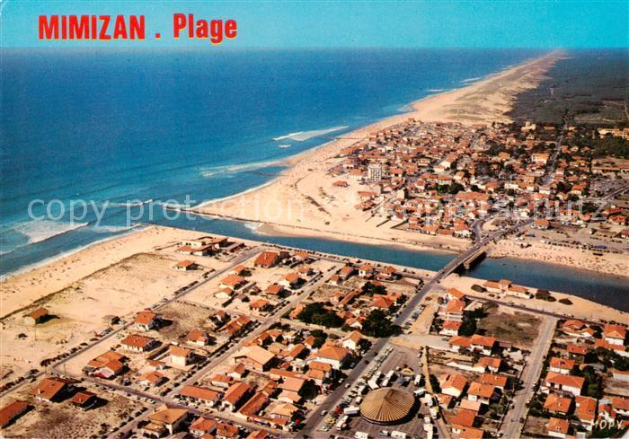 Mimizan Plage Vue generale aerienne Les plages Sud et