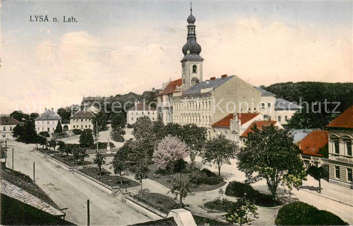 Lysa  nad Labem Lissa Elbe CZ Zentrum Kirche