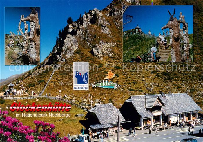 Ebene Reichenau Kaernten Glockenhuette Nockalm Nationalpark Nockberge Holzschnit