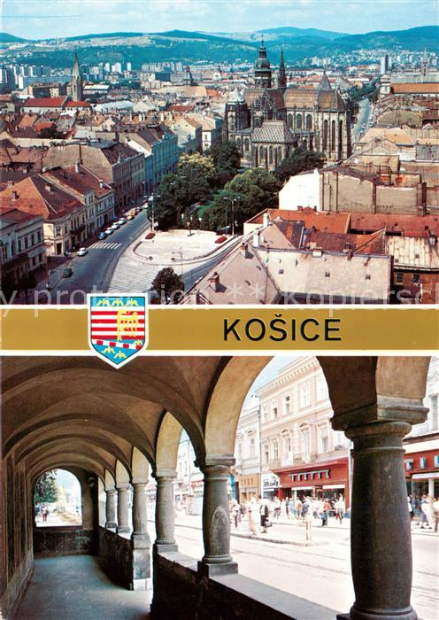 Kosice Kassa Kaschau Slovakia Stadtpanorama Kirche Arkaden Innenstadt