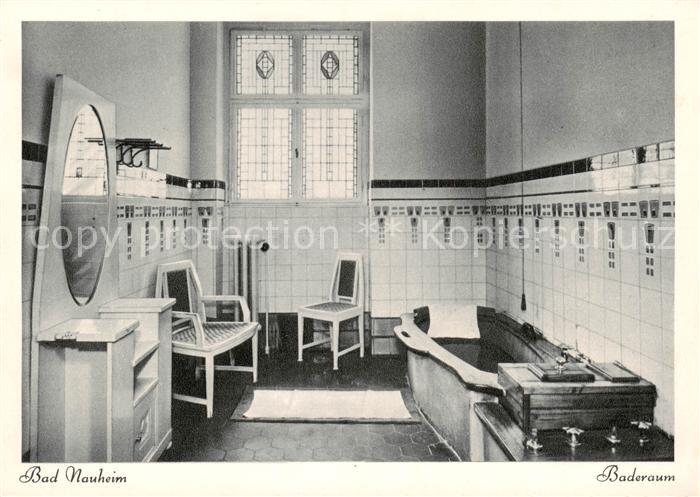 Bad Nauheim Baderaum Kurklinik Kupfertiefdruck