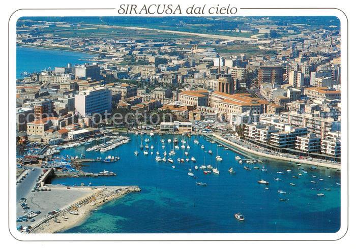 Siracusa Syrakus Sicilia Panorama porto piccolo veduta aerea