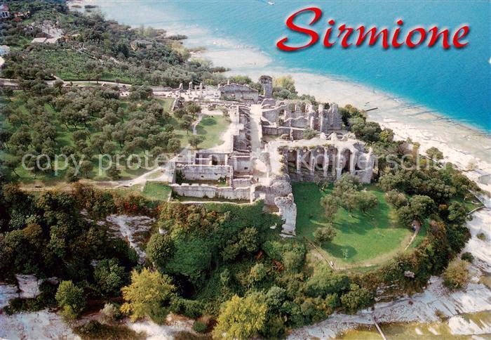 Sirmione Lago di Garda Grotte di Catullo Ruinen Strand