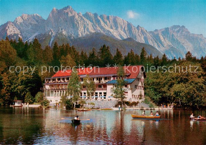 Grainau Badersee mit Blick zur Zugspitzgruppe Wettersteingebirge