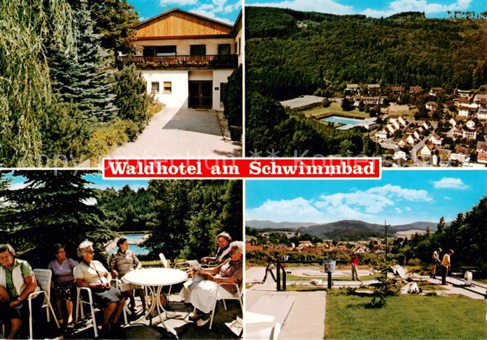 Holzhausen Huenstein Waldhotel am Schwimmbad Minigolf