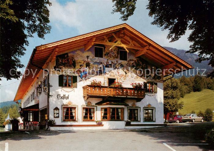 GARMISCH-PARTENKIRCHEN Bayern Gasthof Kaltenbrunn Zum Schweizerbartl Fassadenmal