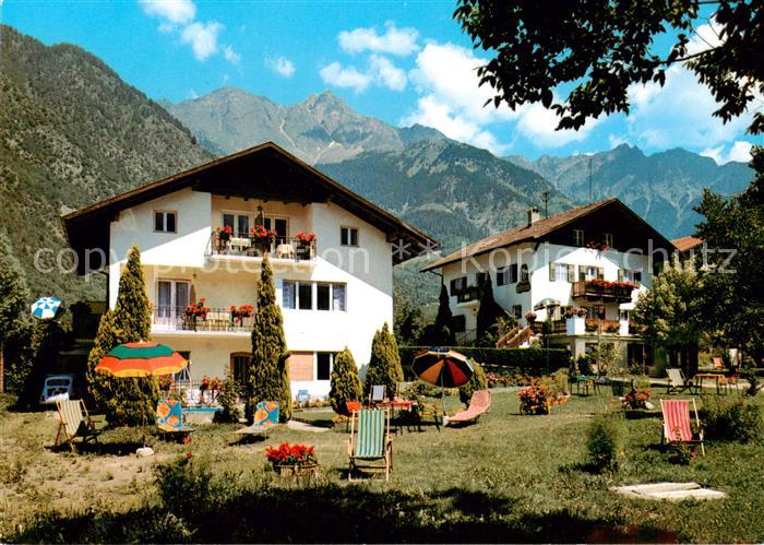 Rabland Partschins Suedtirol AT Gaesteheime Gstrein Pension Garten Alpen