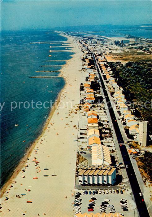 Carnon 34 Herault Avenue G. Sibrian Plage Port Paysage du Languedoc vue aérienne