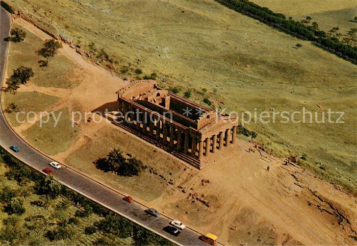 Agrigento Sicilia IT Tempio della Concordia vista dall aereo