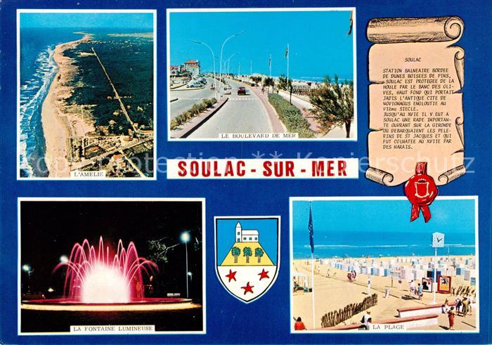 Soulac-sur-Mer Amelie Boulevard du Mer Fontaine lumineuse Plage