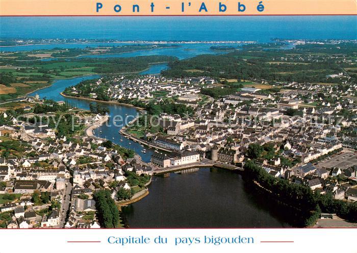 Pont-l Abbe 29 Finistere Etang Chateau Rivière Anse de Pouldon Ile Chevalier Ile