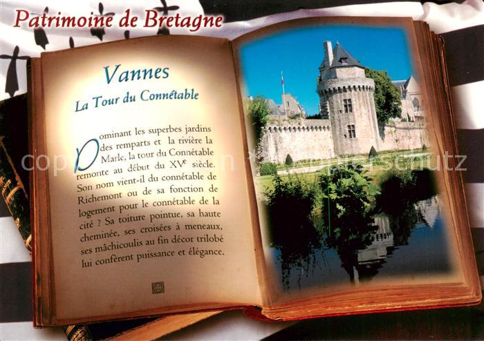 Vannes 56 Patrimoine de Bretagne Tour du Connétable Livre Histoire
