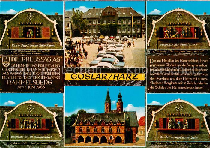 GOSLAR Harz Niedersachsen Glockenspiel am Marktplatz Rathaus
