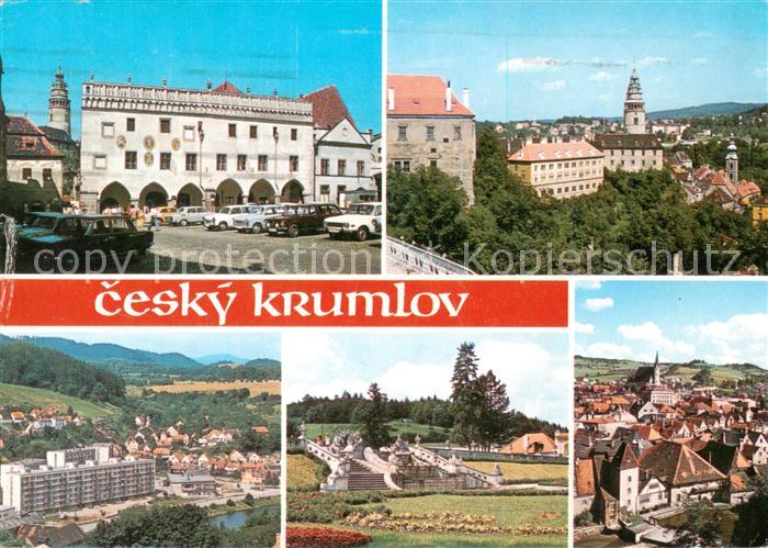 Cesky Krumlov Krumau Moldau CZ Innenstadt Stadtpanorama Denkmal