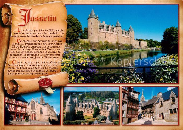 Josselin Chateau de Rohan Basilique Notre Dame du Roncier vieilles maisons