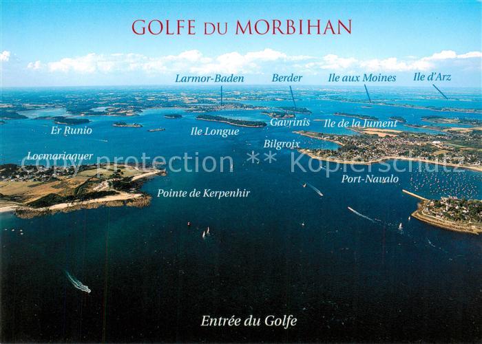 Locmariaquer 56 Morbihan Entrée du Golfe du Morbihan vue aérienne