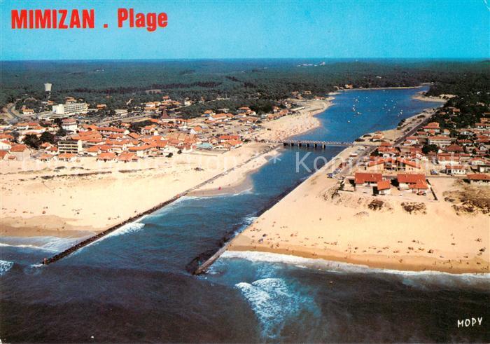 Mimizan Landes Vue Generale aérienne le courant