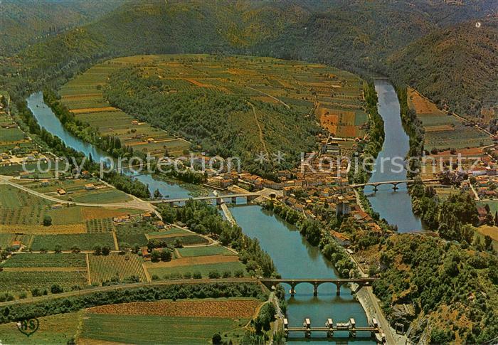 Luzech Vue panoramique aérienne