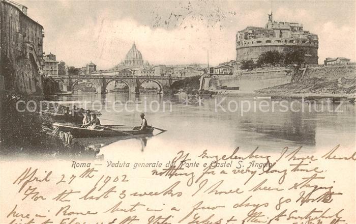 Roma  Rom IT Veduta generale del Ponte e Castel San Angelo