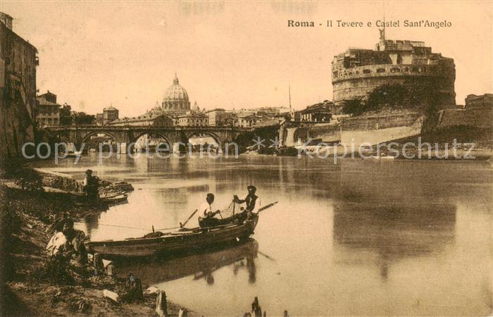 Roma  Rom IT Il Tevere e Castel Sant'Angelo
