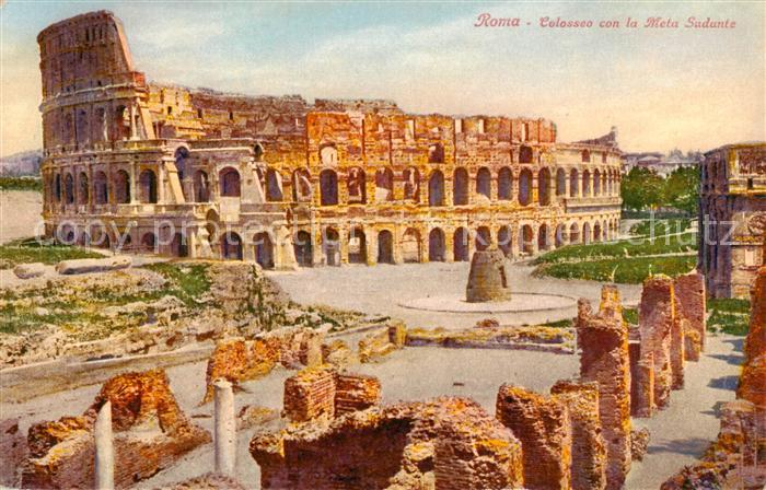 Roma  Rom IT Colosseo con la Meta Sudante