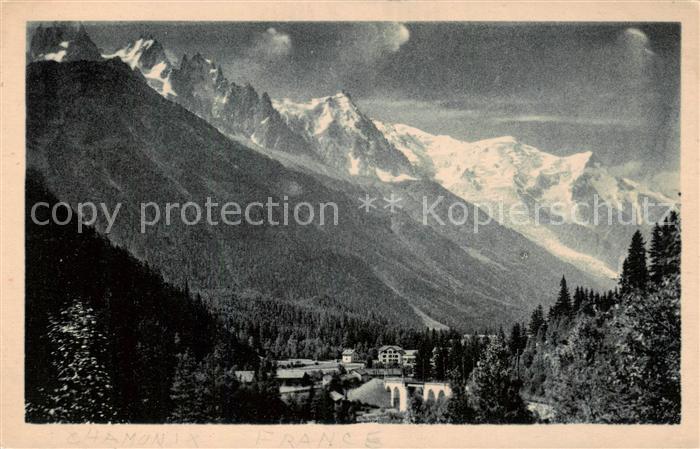 Chamonix 74 Haute-Savoie Les Tines et la Chaine du Mont Blanc