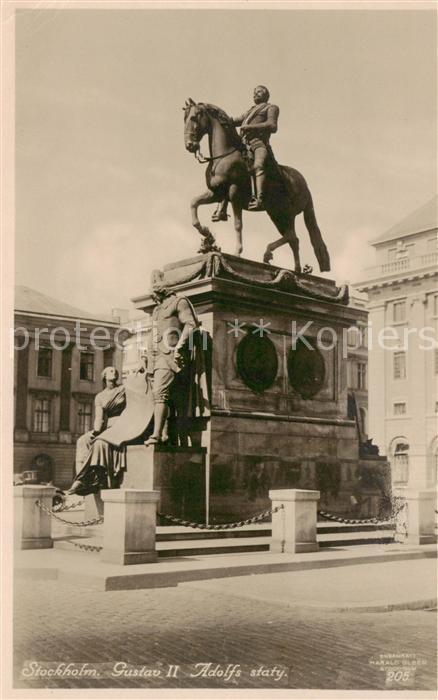 Stockholm Gustav II Adolfs staty
