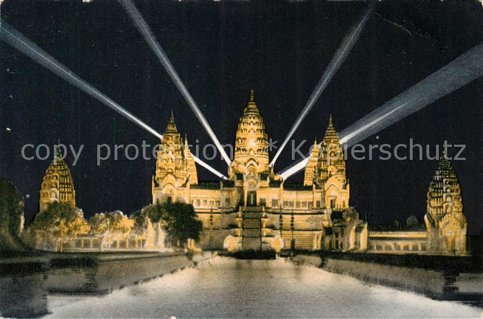 Angkor-Vat-Wat Kambodscha Vue du nuit Blanche Archs