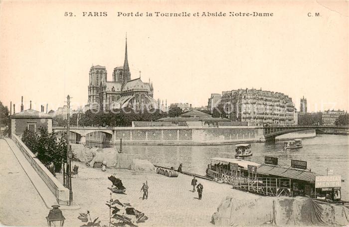 Paris 75 Port de la Tournelle et Abside Notre Dame