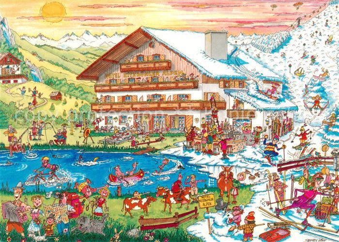 Oberndorf Tirol Hotel Kitzbueheler Alpen Illustration