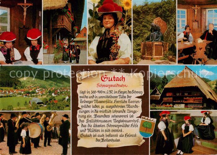 Gutachtal Schwarzwaldbahn Gasthaus Gaststube Schwarzwaelder Trachten Panorama