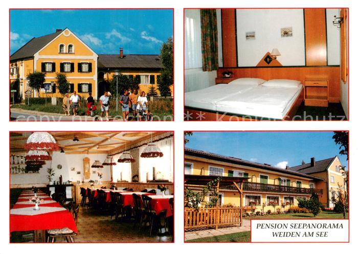 Weiden See Pension Seepanorama Zimmer Gastraum Terrasse