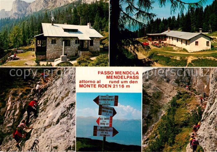 Mendelpass 1363m Passo della Mendola IT Roen Huette Roen Alm Klettersteig auf de