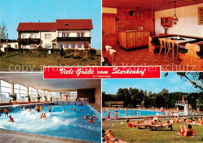 Schauenstein Pension Starkenhof Gaststube Hallen und Freibad