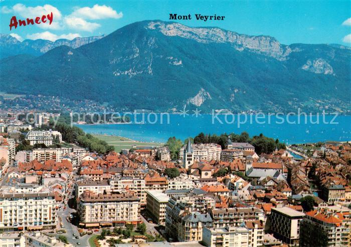 Annecy 74 Haute-Savoie La Ville le Lac et le Mont Veyrier