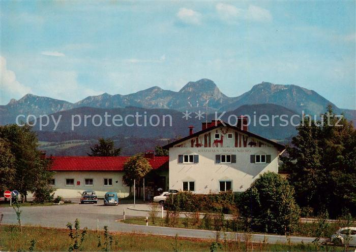 Irschenberg Autobahn Rasthaus mit Blick zum Wendelstein