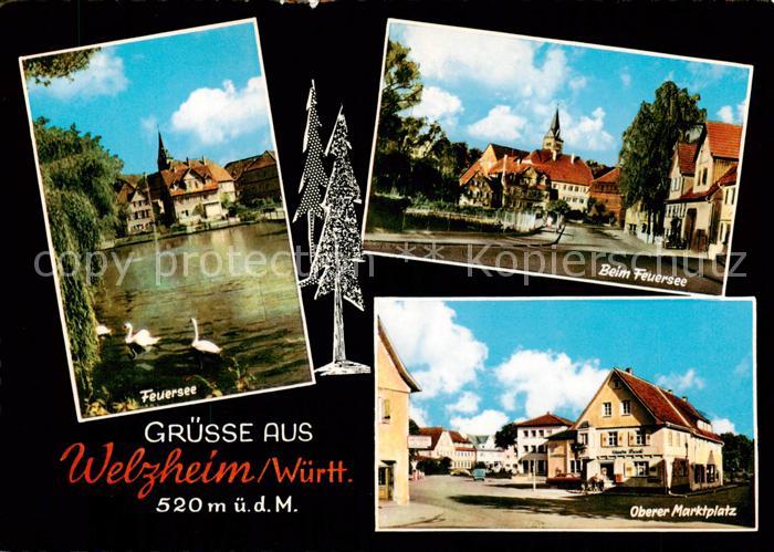 Welzheim Feuersee Kirche Oberer Marktplatz