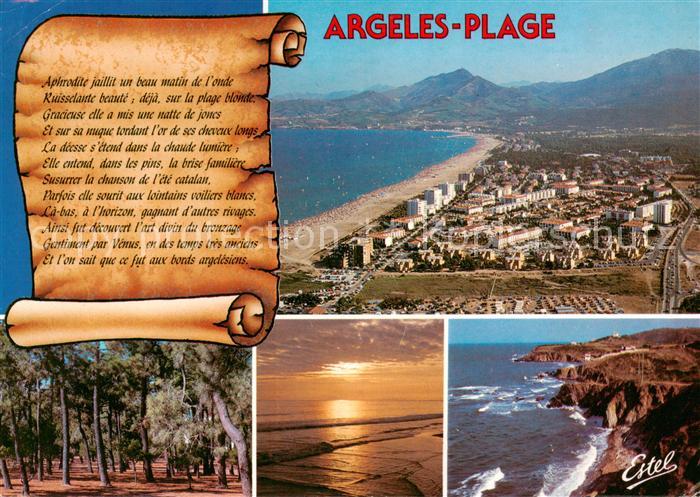 Argeles-Plage 66 Pyrenees-Orientales Vue aerienne de la ville et de la plage les