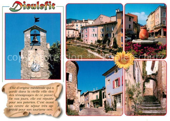 Dieulefit 26 Drome Glocken Uhrturm Ortsmotive