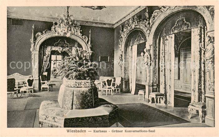 Wiesbaden Kurhaus Gruener Konversations-Saal