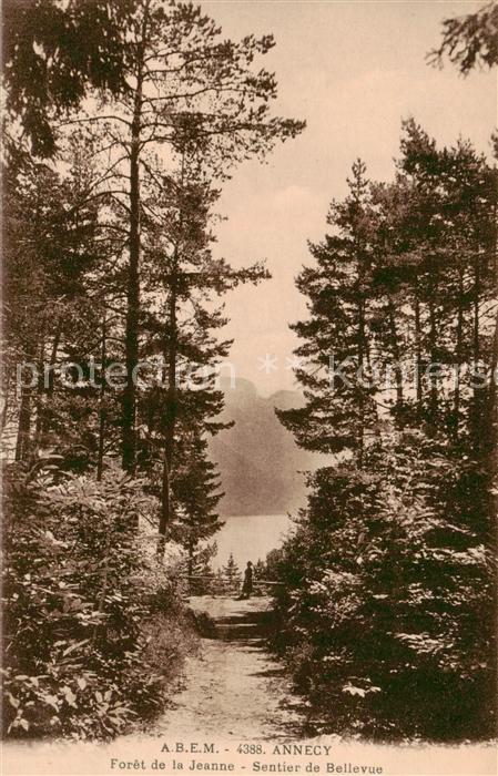 Annecy 74 Haute-Savoie Foret de la Jeanne - Sentier de Bellevue