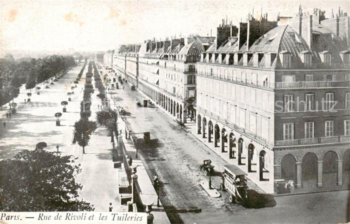 Paris 75 Rue de Rivoli et les Tuileries