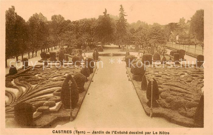 Castres 81 Tarn Jardin de l Eveohe dessine par Le Notre