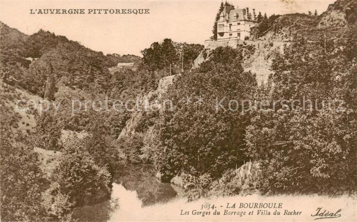 La Bourboule-les-Bains 63 Puy-de-Dome Les Gorges du Barrage et Villa du Rocher