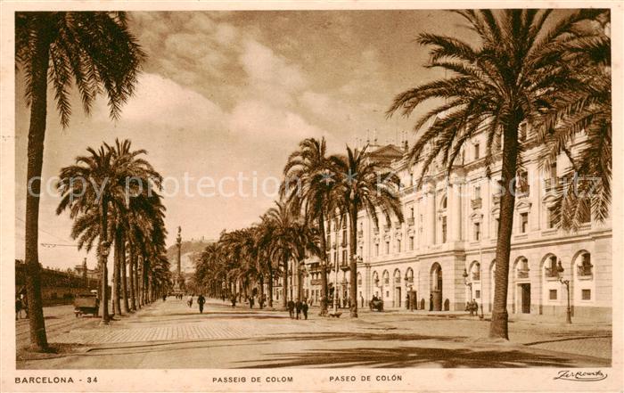 Barcelona Cataluna Paseo de Colon