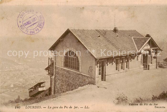 Lourdes Hautes Pyrenees La gare du Pic de Jer