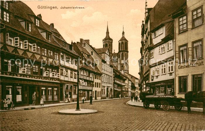 Goettingen Niedersachsen Johannisstrasse m. Gastwirtschaft u. Einspanner