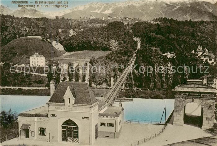 Innsbruck Tirol AT Drahtseilbahn auf die Hungerburg m. Frau Hittgebirge