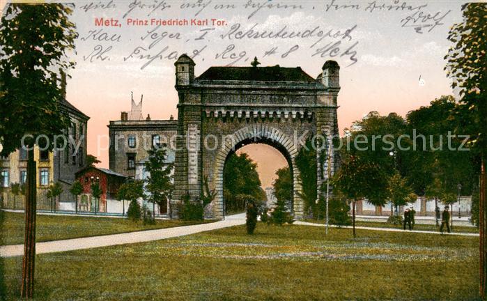 Metz  57 Moselle Prinz Friedrich Karl Tor - Feldpost