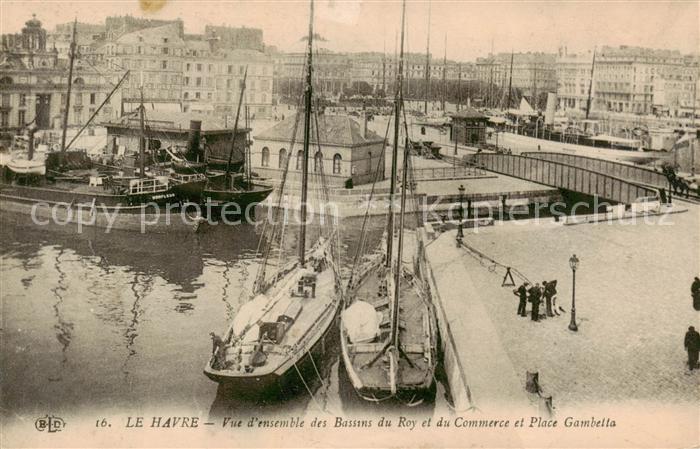 Le Havre Vue d ensemble des Bassins du Roy et du